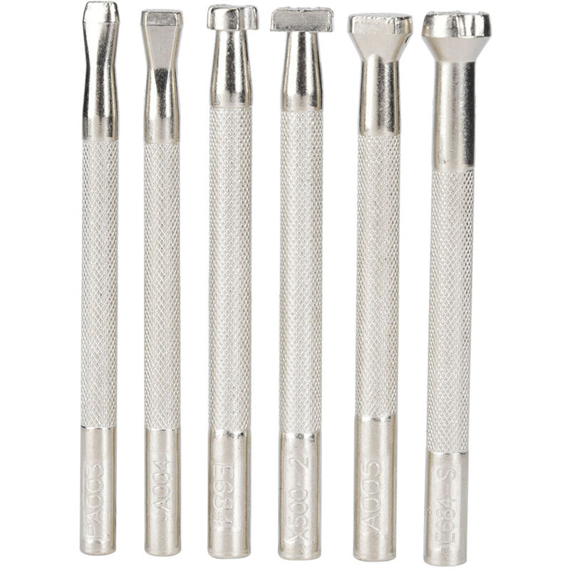 foto del prodotto eosnow 6 pezzi strumento per intaglio artigianale in pelle antiscivolo modello di stampa del pesce maniglia strumento artigianale fai da te stampa