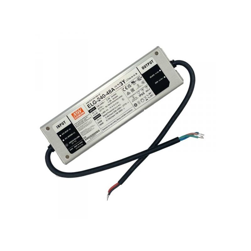 immagine 0 del prodotto mean well mw elg 240 48a 3y alimentatore ip67 200w 48v 5a input 220v e 110v