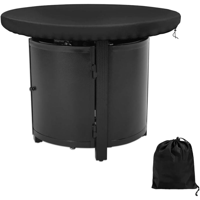 foto del prodotto kcvv copertura per braciere, copertura per braciere rotonda anti uv 420d e impermeabile per braciere da patio per griglia a botte, braciere