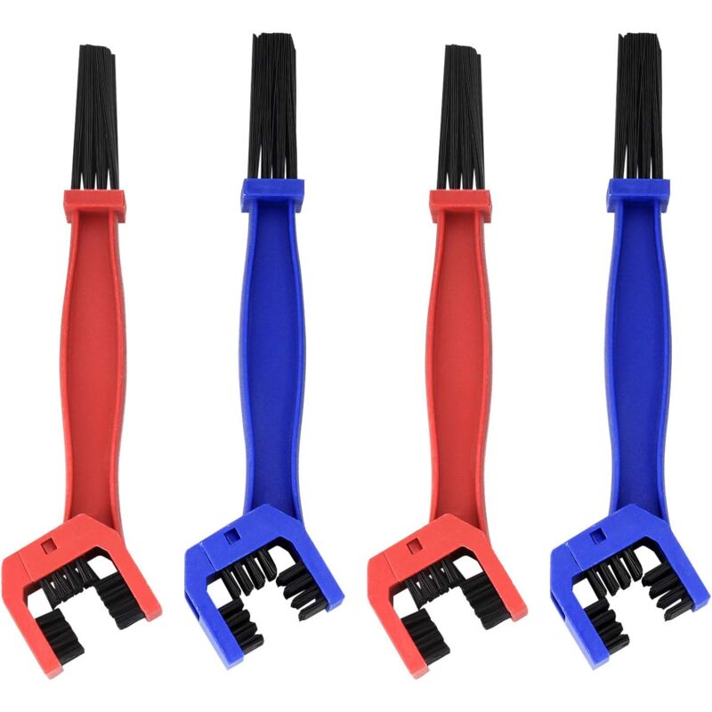 foto del prodotto aiperq 4 pezzi spazzola per catena moto, spazzola per pulizia bicicletta, spazzola per pulizia bici da montagna e catena per scooter, bicicletta,