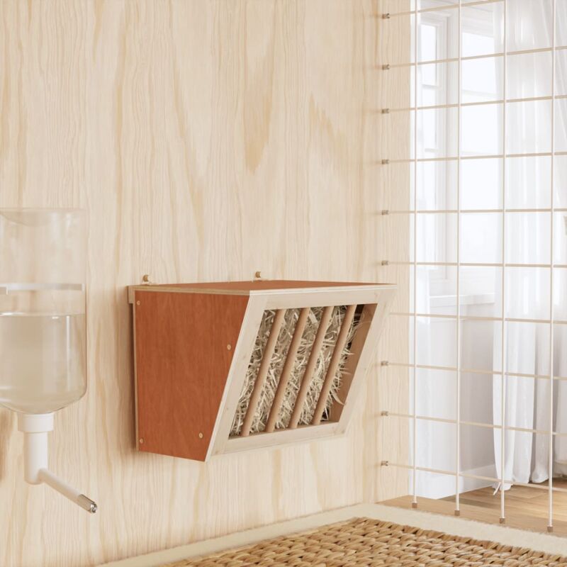 foto del prodotto vidaxl mangiatoia per conigli 25x18,5x20,5 cm legno massello di abete