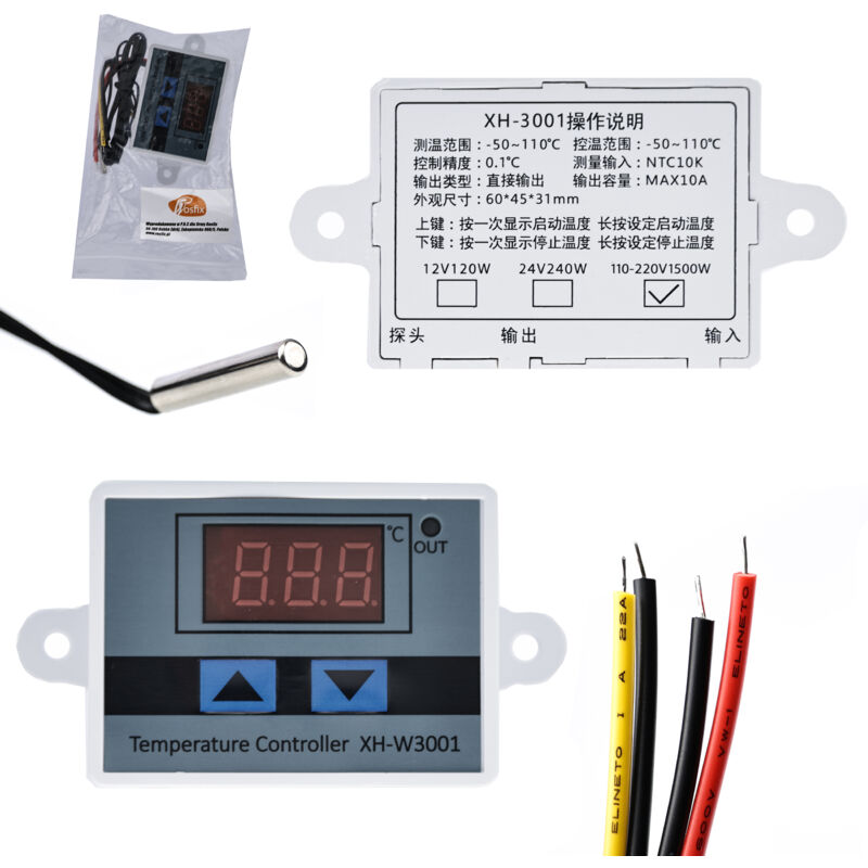 foto del prodotto termostato elettronico 110 240v xh w3001 1500w