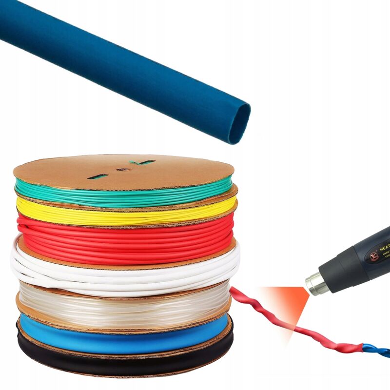 foto del prodotto tubo termorestringente blu 2mm 1m