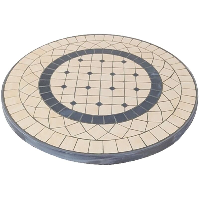 foto del prodotto milani home ventus tavolo da giardino in ferro con piano in mosaico 90