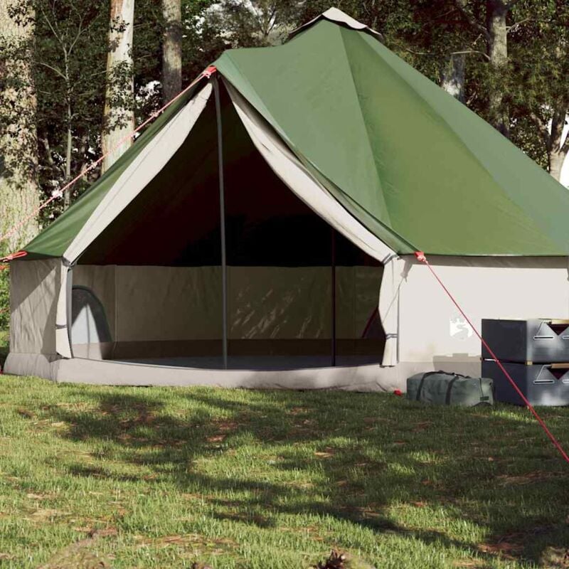 foto del prodotto vidaxl tenda familiare tipi per 8 persone verde impermeabile