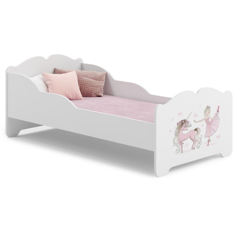 foto del prodotto letto per bambini anna 140x70 ragazza con unicorno