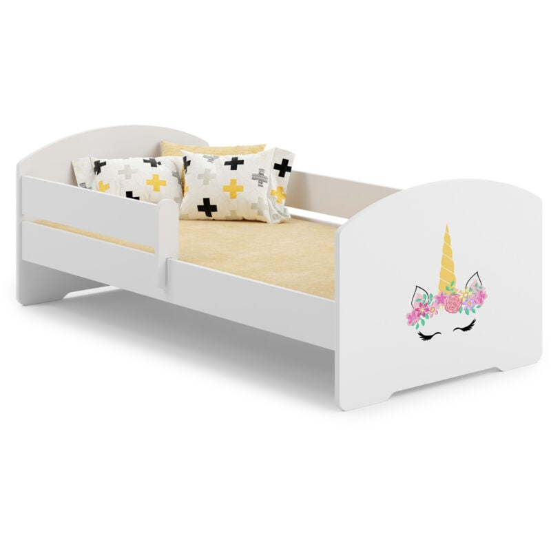 foto del prodotto letto per bambini luk 160x80 con ringhiera corno di unicorno