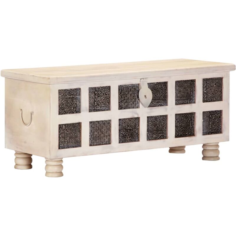 foto del prodotto furniture limited cassapanca bianca 110x40x45 cm in legno