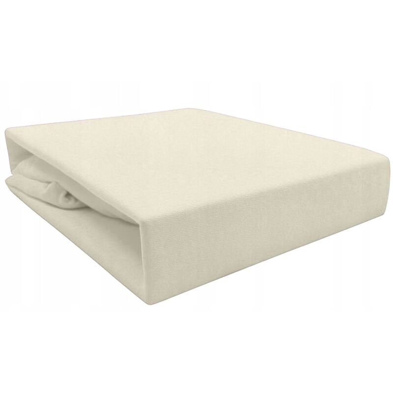 foto del prodotto lenzuolo con angoli jersey cotone 160x200 panna