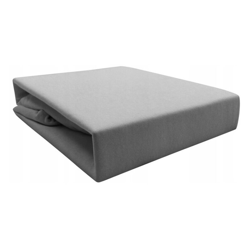 foto del prodotto lenzuolo con angoli jersey cotone 160x200 grigio chiaro