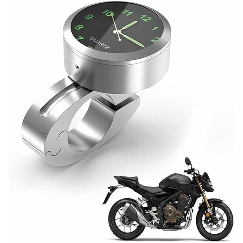 foto del prodotto alovez orologio da manubrio per motocicletta, montaggio a filo, mini orologio da moto, visualizzazione dell ora, orologio al quarzo digitale