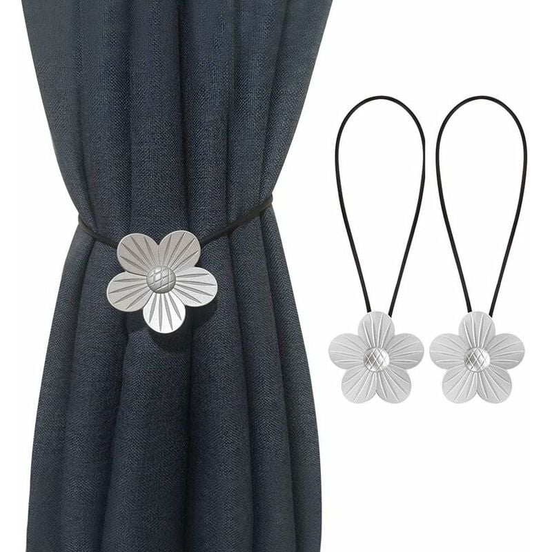 foto del prodotto alovez pezzi fermatende magnetici per tende fibbia magnetica per tende bellissimo motivo floreale clip per tende accessori per tende per casa