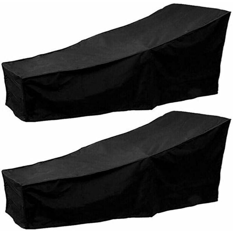 foto del prodotto copertura per mobili da giardino, 210d oxford, copertura per sedie da giardino, anti uv vento polvere, nero 210 75 80 40 cm 2 confezioni 