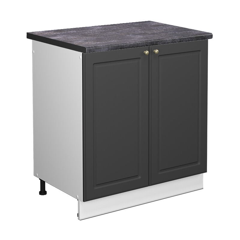 foto del prodotto mobile lavello cucina fame line, antracite oro, 80 cm , pl antracite vicco