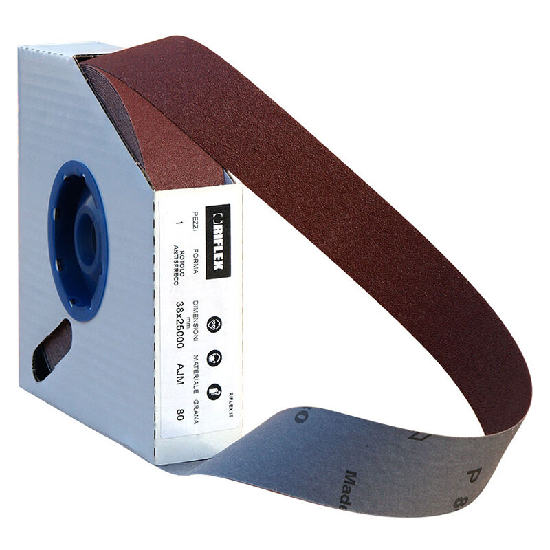 foto del prodotto fervi rotolo tela abrasiva anti spreco 50 mm x 25 mt grana 80