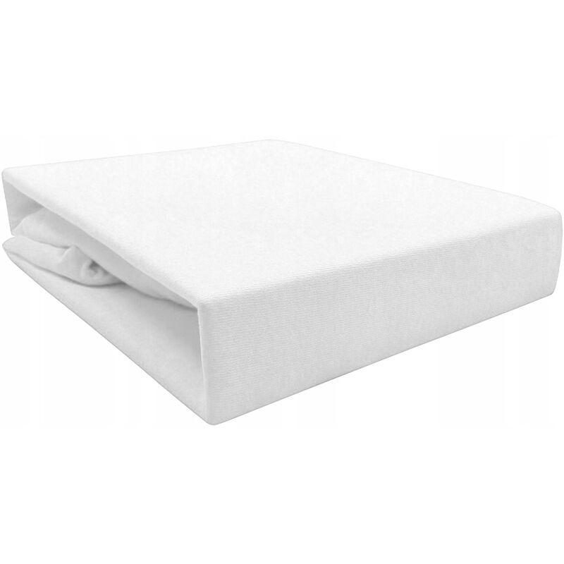 foto del prodotto lenzuolo con angoli jersey cotone 160x200 bianco