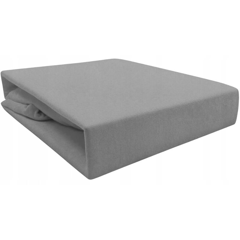 foto del prodotto lenzuolo con angoli jersey cotone 160x200 grigio scuro