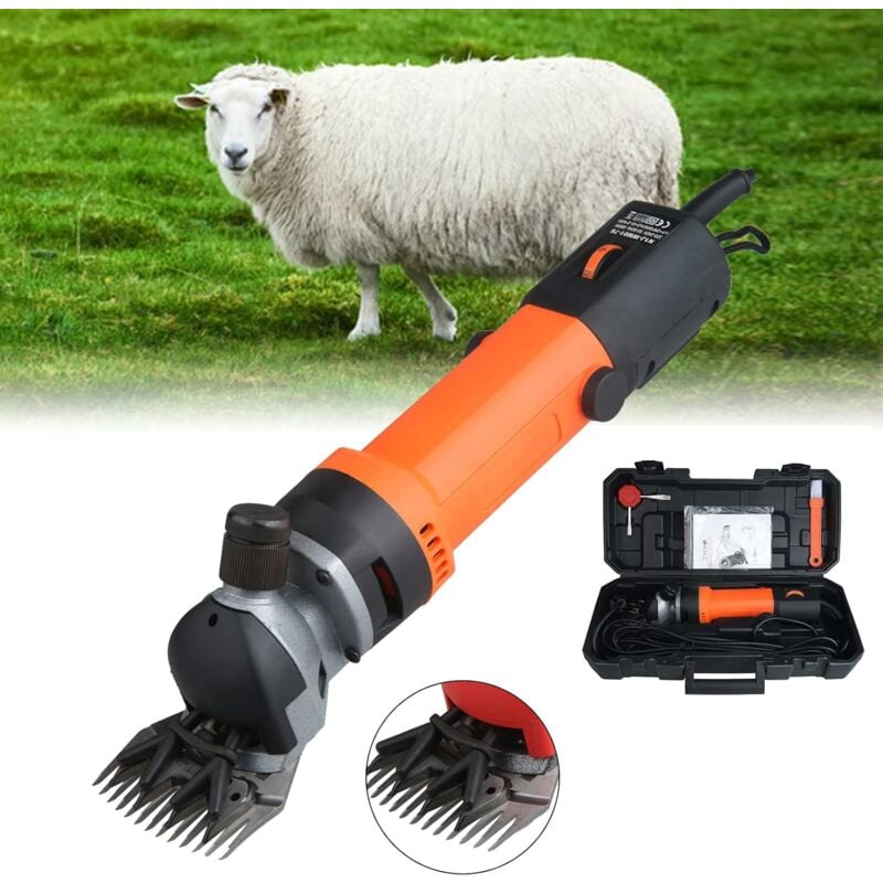 foto del prodotto kzq tosatrice elettrica per pecore, 1200 w, 6 velocit , professionale, regolabile, per lavori pesanti, per capre, lama, cavalli, animali da