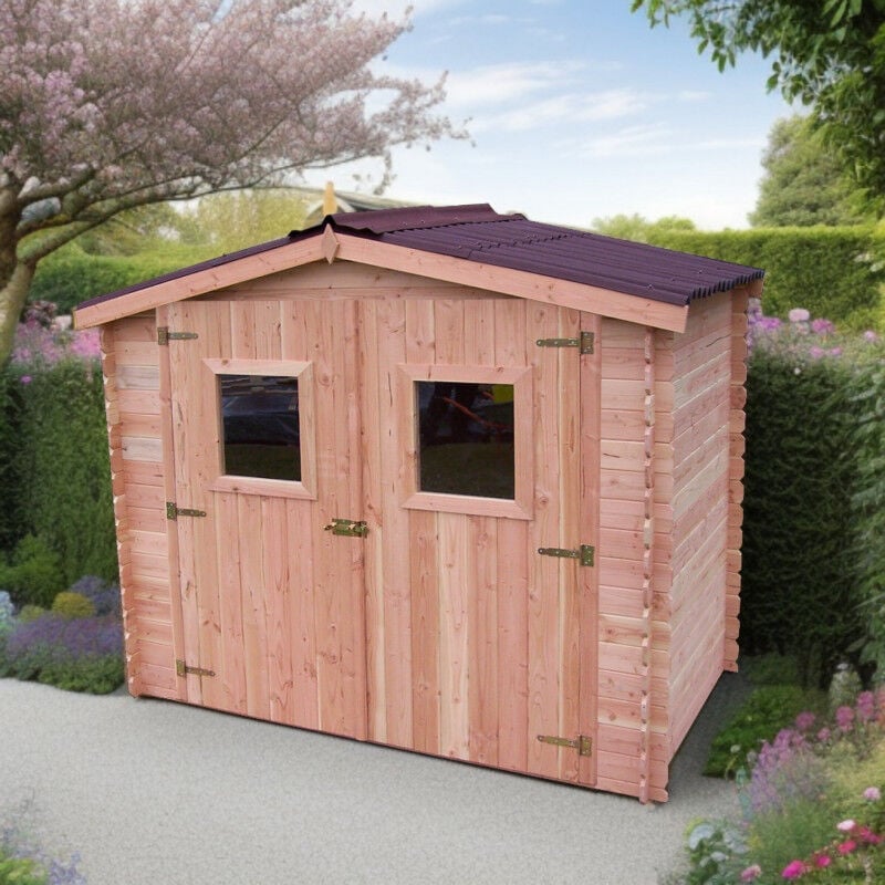 foto del prodotto habrita casetta da giardino dublino in legno douglas 28 mm 235x215 senza pavimento