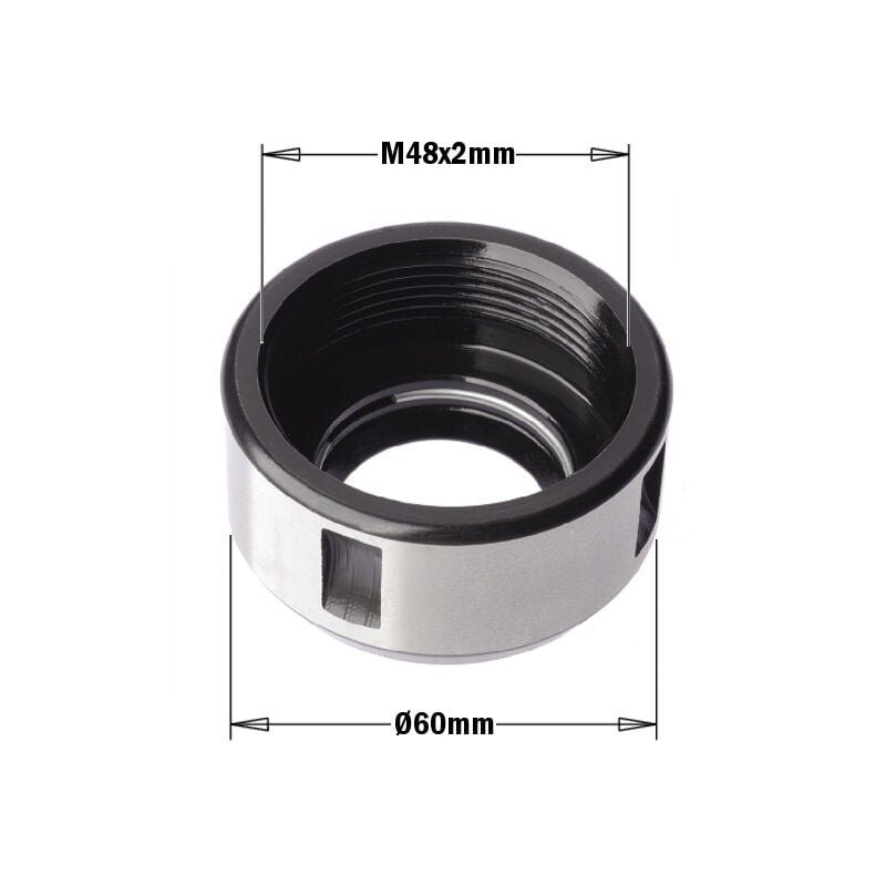 foto del prodotto cmt 992.283.11 ghiera serraggio pinza din 6388 m48x2 c sfere dx