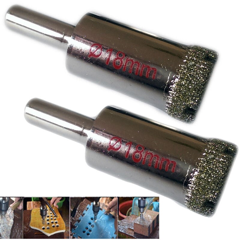 foto del prodotto trade shop traesio punta trapano diamantata per piastrelle porcellana vetro ceramica marmo 18mm 