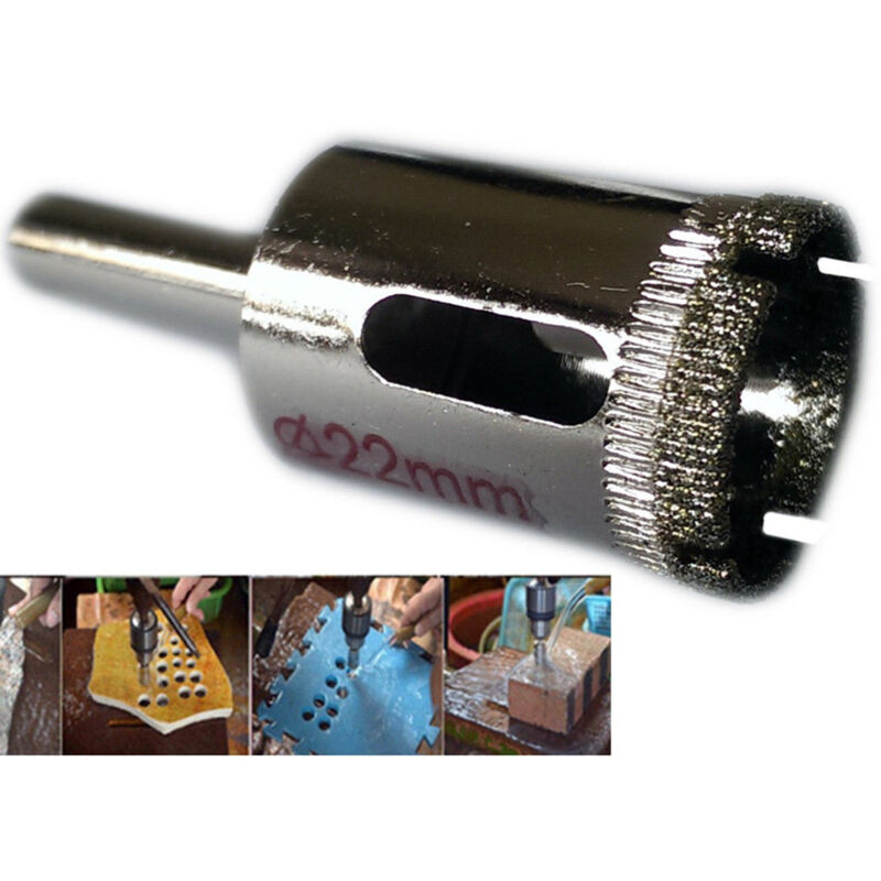 foto del prodotto trade shop traesio punta trapano diamantata per piastrelle porcellana vetro ceramica marmo 22mm 
