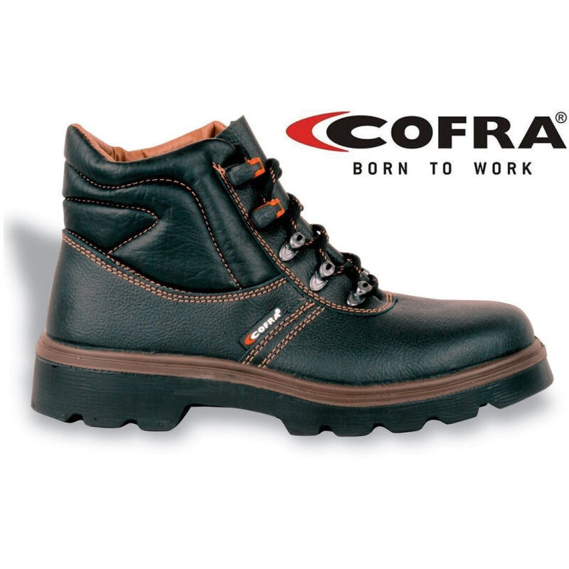 foto del prodotto cofra scarpe da lavoro polacco pelle nero daino sint. lamina apt new paride 42