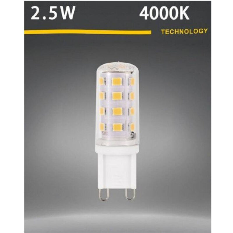 foto del prodotto trade shop traesio lampadina led g9 spotlight 2.5w tubolare luce calda fredda naturale 250lm g9 2.5w bianco naturale 