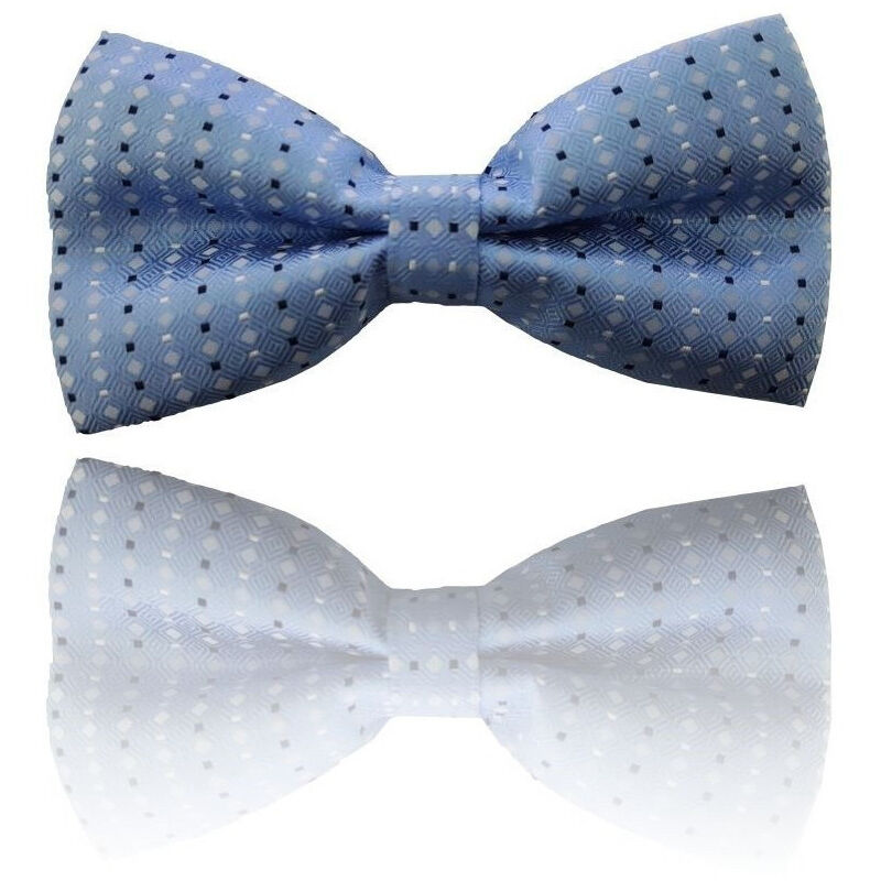 foto del prodotto trade shop traesio papillon rombi azzurri quadri cravattino farfallino cravatta frack papion 