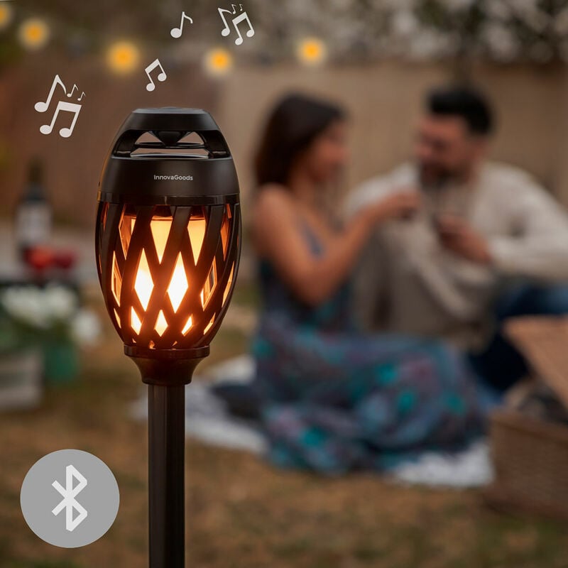 foto del prodotto altoparlante senza fili con led effetto fiamma spekkle innovagoods
