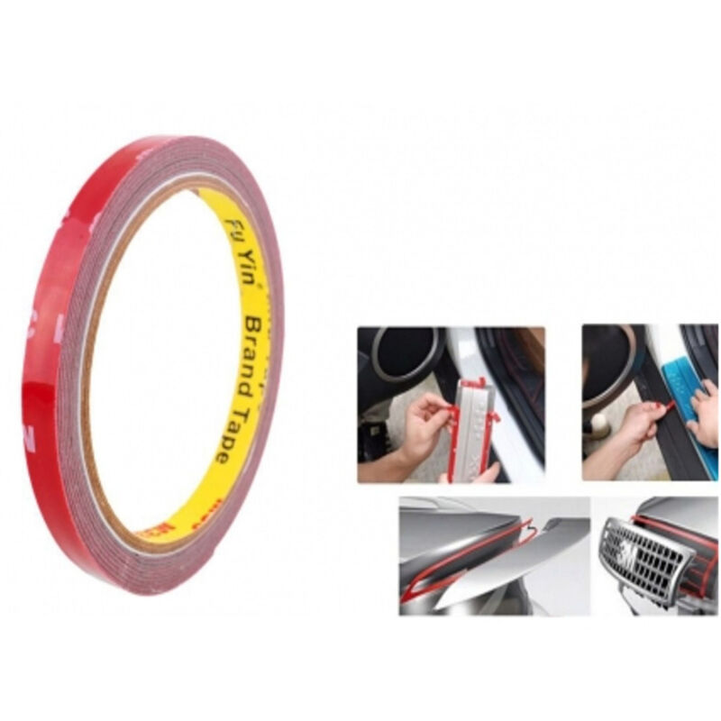 foto del prodotto trade shop traesio nastro biadesivo 3mtx12mm schiuma acrilica professionale impermeabile resistente 