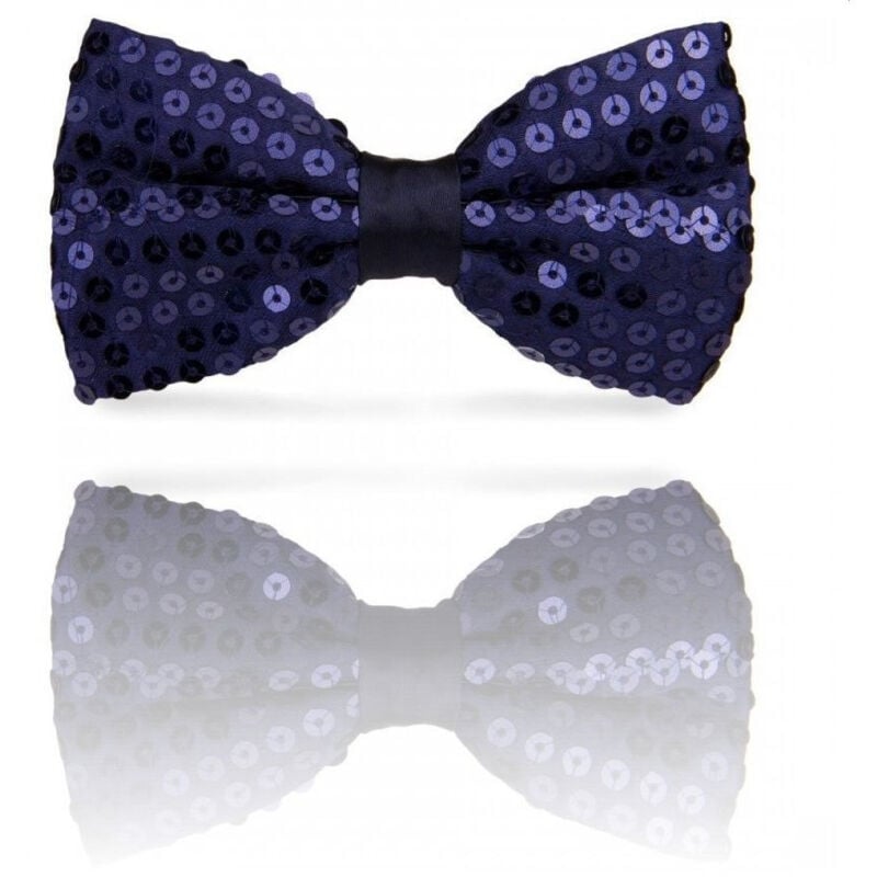 foto del prodotto trade shop traesio papillon paillettes viola teatro paillette raso cravattino farfallino cravatta 
