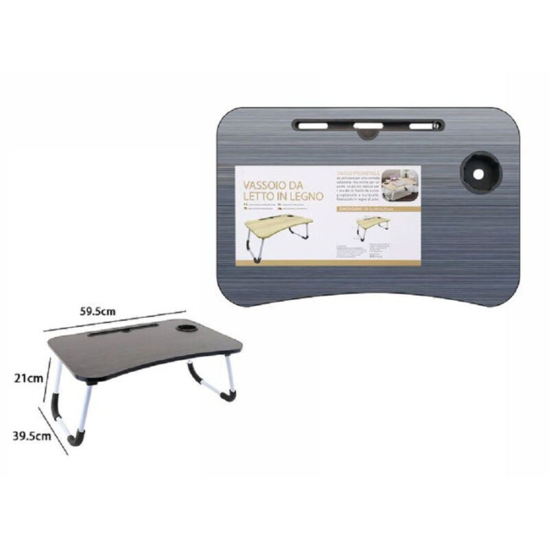 foto del prodotto trade shop traesio vassoio da letto scrivania pieghevole tavolino tavolo pc slot tablet tazza 71363 