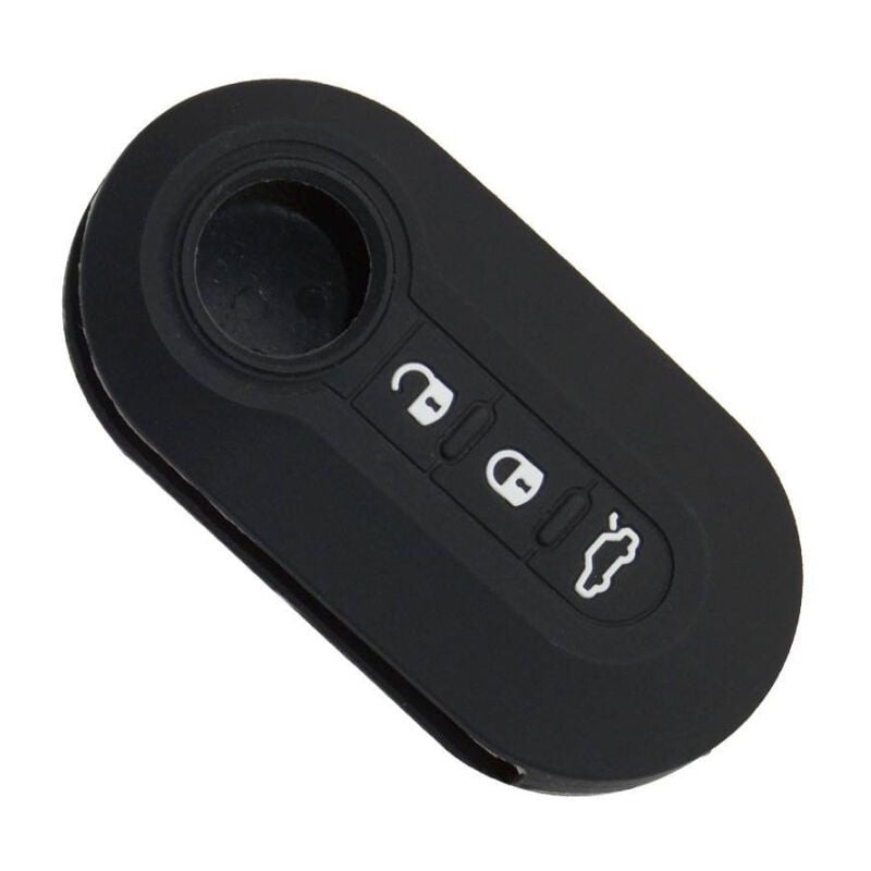 foto del prodotto trade shop traesio cover chiave guscio fiat 500 punto evo panda bravo telecomando 3 tasti nero 