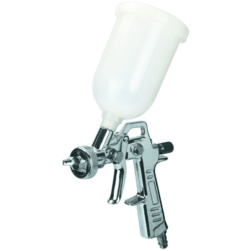 foto del prodotto trade shop traesio aerografo con serbatoio a caduta superiore pistola per verniciare 0,5 lt 