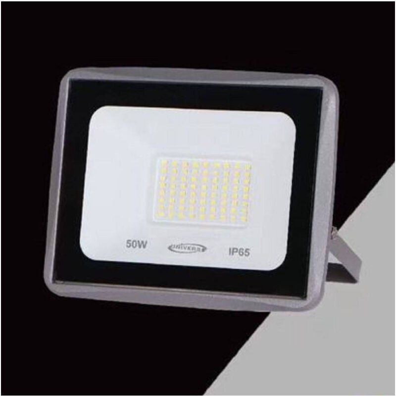 foto del prodotto trade shop traesio faretto led faro 50watt 4500lm ip65 grigio luce calda naturale fredda ek02 50w g bianco naturale 