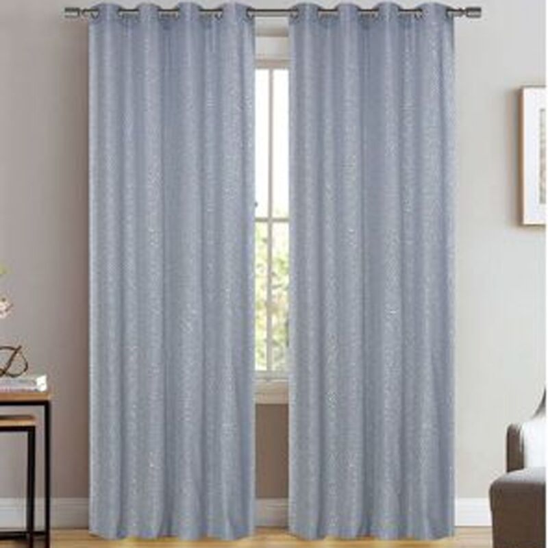 foto del prodotto trade shop traesio tenda velia cuori pannello singolo 8 borchie porta finestra bastone 140x280 cm 