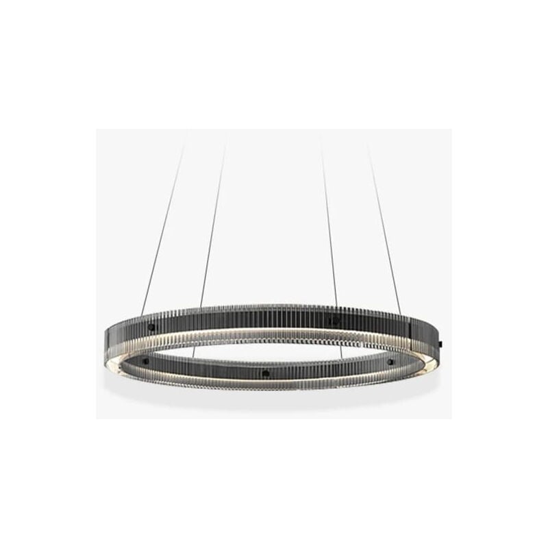 foto del prodotto darla lampadario moderno rotondo sopra il tavolo, 60 cm, nero
