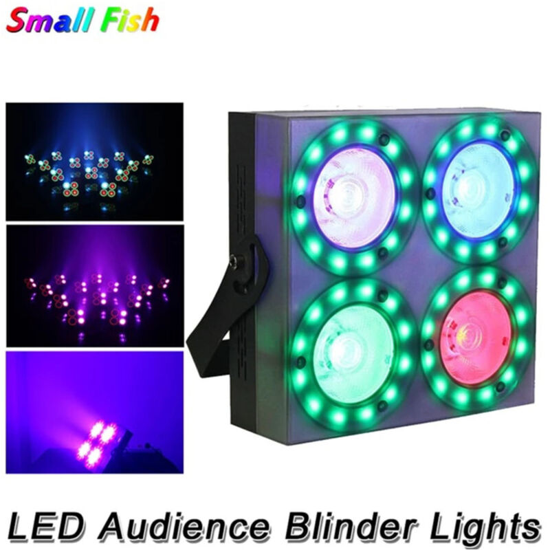 immagine 0 del prodotto trade shop traesio accecatore led 4 x 50 w rgb multicolore blinder control dmx color change strobo 