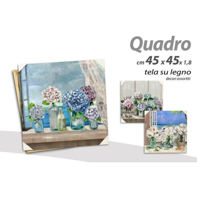 foto del prodotto kaela quadro quadretto decorativo 45x45x1,8cm tela su legno deluxe decori ass. 806872 