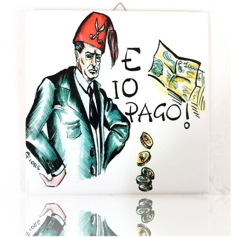 foto del prodotto trade shop traesio quadretto piastrella decorativa porta fortuna ceramica e io pago 