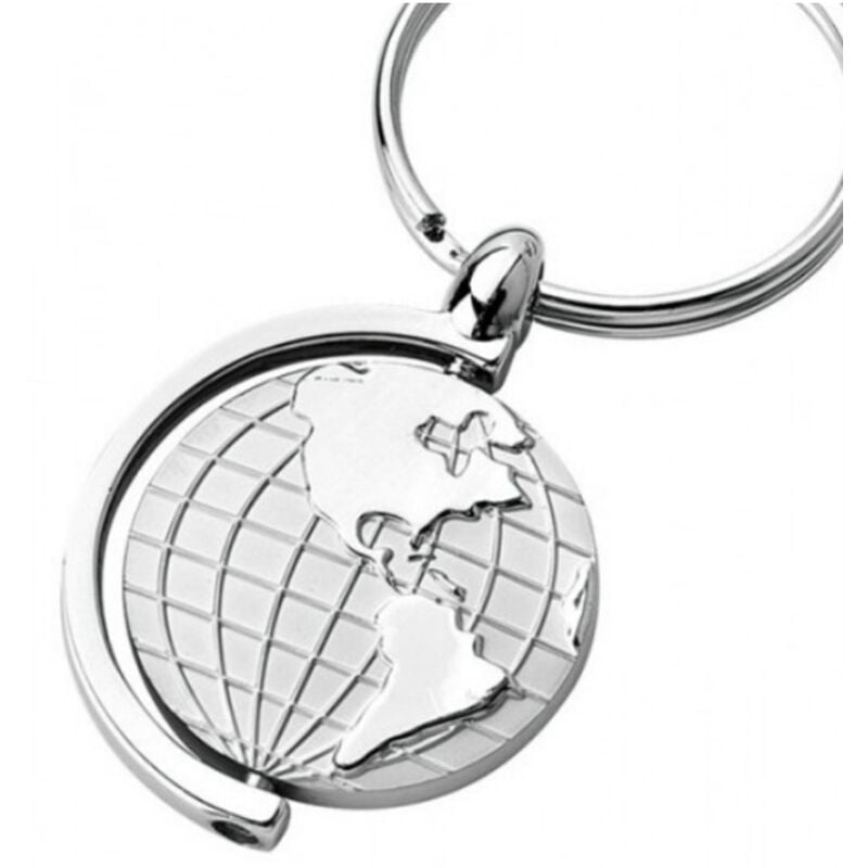 foto del prodotto trade shop traesio 12 portachiavi porta chiave bomboniere segnaposto mappamondo rotante globo terra 