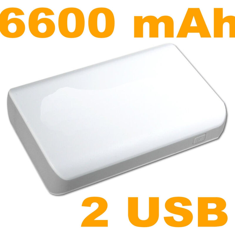 foto del prodotto trade shop traesio powerbank batteria esterna 6600 mah ricarica veloce dispositivi con doppia usb 