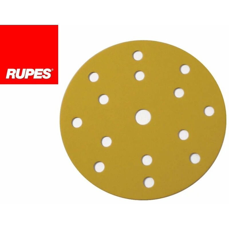 foto del prodotto mp330 disco forato abrasivo 15 fori dischi forati abrasivi 150 mm 10 pz rupes