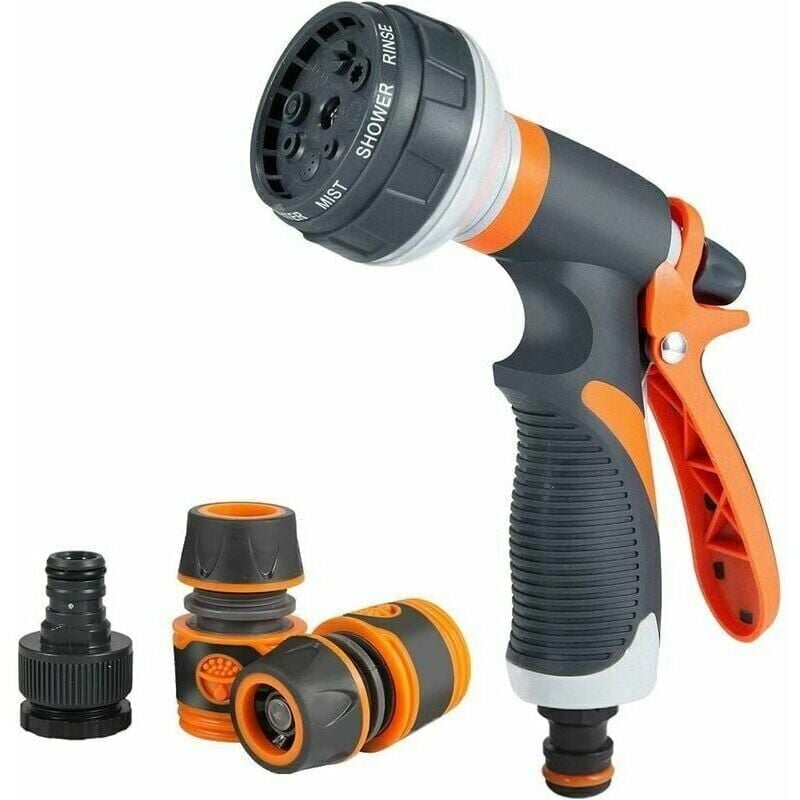foto del prodotto ugello per tubo da giardino crediri, pistola per irrigazione, annaffiatoio da giardino, ugello per annaffiare piante o prato, pulizia animali
