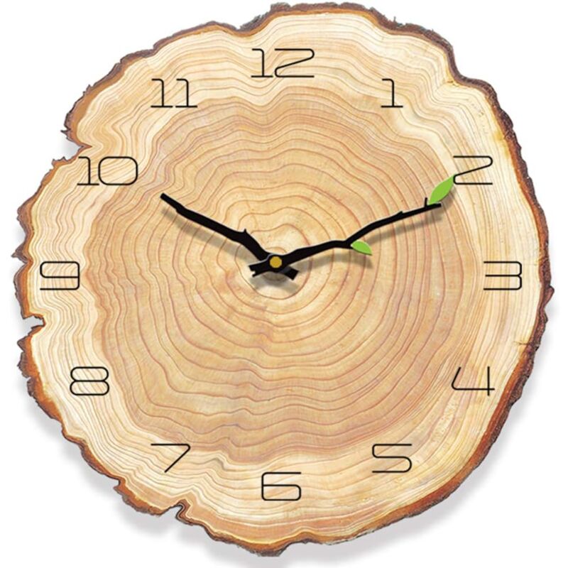 foto del prodotto ymyny orologio da parete in legno vintage crediri, orologio da parete antico senza ticchettio, orologio da parete in stile country vintage,