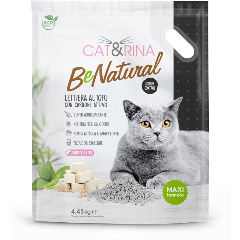 foto del prodotto cat rina benatural lettiera di origine vegetale al tofu al carbone attivo 10 litri