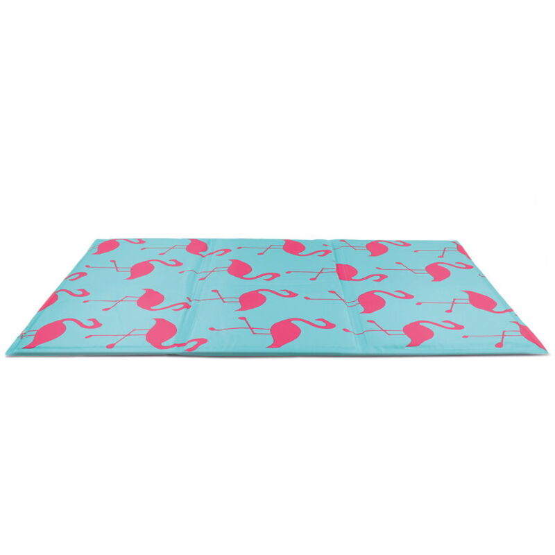 foto del prodotto stay fresh tappetino refrigerante impermeabile double face modello fenicottero per cani 50 x 90 cm