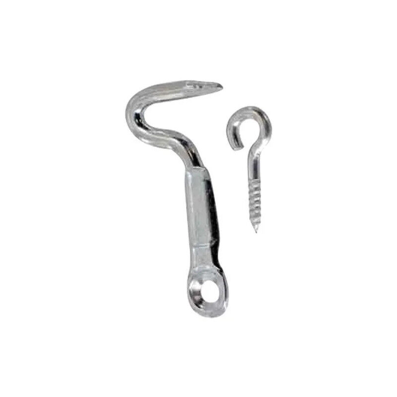 foto del prodotto gancio mezzotondo, acciaio galvanizzato 2,5x20mm, 3 pezzi