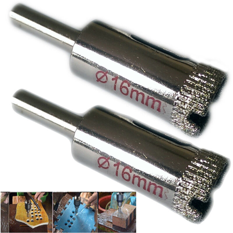 foto del prodotto trade shop traesio punta trapano diamantata per piastrelle porcellana vetro ceramica marmo 16mm 